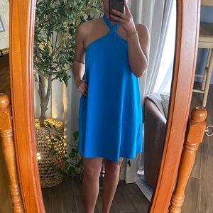Susana Monaco Halter Neck Royal Blue Mini Dress